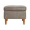 Hello Honey® Atley Ash Gray Vegan Leather Upholstered Modern Storage Ottoman